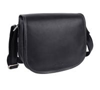 Oakridge Leather Ladies Cross Body Saddle Bag - Grey