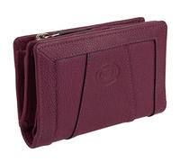 Oakridge Leather Ladies Medium Zip-Around Pebble Purse/Wallet - Dahlia
