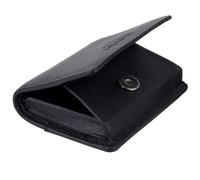 Oakridge Leather Mens Coin Tray Purse with Credit Card Slot - Black