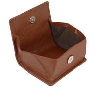 Oakridge Leather Mens Coin Tray Purse with Credit Card Slot - Tan