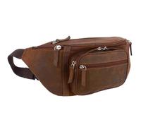 Oakridge Leather Mens Large 5 Pocket Bumbag - Brown Hunter