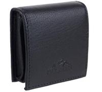 Oakridge Leather Mens Square Pocket Size Coin Tray Purse - Black