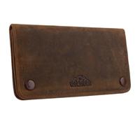 Oakridge Leather Tobacco Pouch with Stud Fastener - Brown Hunter Leather