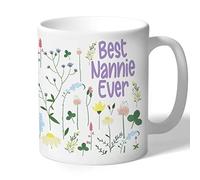 Oakridge Park Gifts Best Nannie Ever Mug, Wildflowers (Lilac Text)
