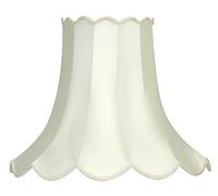Oaks Lighting Faux Silk Scallop Shade, 14-inch, Ivory