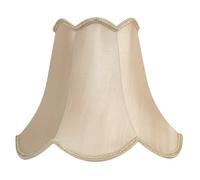 Oaks Lighting Faux Silk Scallop Shade,(25x20x12 cm), Sand