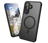 Oakshield Case for Samsung Galaxy A57 5G Case - TPU Cover [Compatible with MagSafe] - [Shock- and Drop-Tested] - Camera Protection - [Glass Screen Protector] - Black