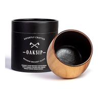 Oaksip Charred Wooden Bourbon Old-Fashioned Glass | 1 Pack, 1 fl oz, Break Resistant, Reusable, Perfect for Home, Father's Day Gift