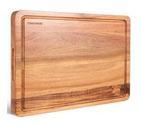 OAKSWARE Cutting Boards, 24 x 18 Inch Extra Extra Large Acacia Wooden Cutting Board for Kitchen, Edge Grain Wood Chopping Board with Juice Groove and Handles, Pre-Oiled Carving Tray for Meat & Cheese