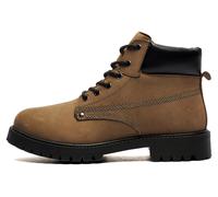 Oaktrak Baxter Men's Leather Boots | Boots | Grey / Light Brown Olive Tint | UK Size 7