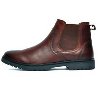 Oaktrak Beck Dealer Leather Men's Boots | Slip On Shoes | Wood Brown | UK Size 8