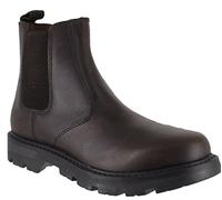 Oaktrak Rocksley Boys Kids Leather Dealer Pull On Chelsea Boots UK 3 (Junior) Brown