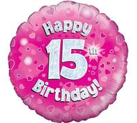 Oaktree 18" Happy 15th Birthday Pink Holographic