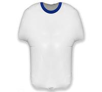 Oaktree 24" Shape Sports Shirt White/Blue Foil Balloon