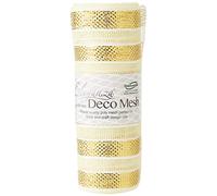 Oaktree 25cm Gold & Ivory Deco Mesh, 29CM