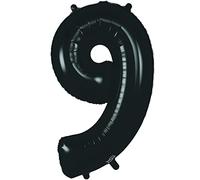 Oaktree 34" Black Foil Number 9 Balloon (606692)