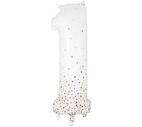 Oaktree 34" Number 1 Sparkling Fizz Holographic Rose Gold