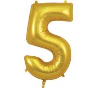 Oaktree 34" Number 5 Gold Balloon