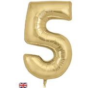 Oaktree 34" Number 5 Gold Silk Foil Balloon