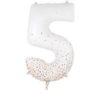 Oaktree 34" Number 5 Sparkling Fizz Holographic Rose Gold
