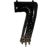 Oaktree 34" Number 7 Sparkling Fizz Black Gold Holographic