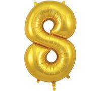 Oaktree 34" Number 8 Gold Balloon