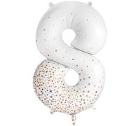 Oaktree 34" Number 8 Sparkling Fizz Holographic Rose Gold