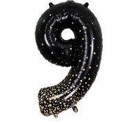 Oaktree 34" Number 9 Sparkling Fizz Black Gold Holographic