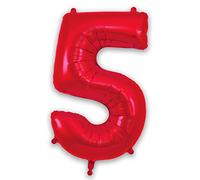 Oaktree 34" Red Foil Number 5 Balloon 606555