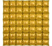 Oaktree 36" Gold 7x7 Waffle Foil Balloon Packaged