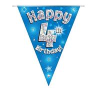Oaktree 631069 4th Birthday Blue Bunting - 3.9m (1)