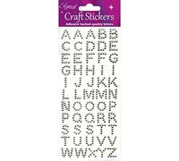 Oaktree Crafts Eleganza Alphabet Stickers, Clear/Silver Number 43,16.5 x 7.6 x 0.2 cm