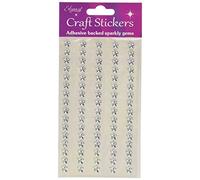 Oaktree Crafts Eleganza Stars Stickers, Silver, 16.5 x 7.6 x 0.2 cm