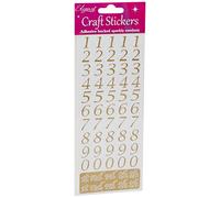 Oaktree Crafts Eleganza Stylised Number Set, Gold Number 65, 16.5 x 7.6 x 0.2 cm
