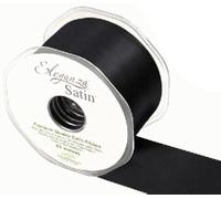 OakTree Double Faced Ribbon, Black (No. 20), 50 mm x m