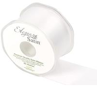 OakTree Double Faced Ribbon, White (No. 01), 50 mm x 20 m
