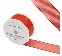 OakTree Eleganza Finesse Metallic Stripe 38mm x 10m Red No.16