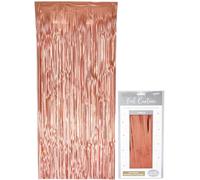 Oaktree Foil Door Curtain 0.90m x 2.40m Matte Metallic Rose Gold