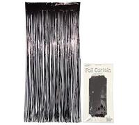 Oaktree Foil Door Curtain 0.90m x 2.40m Metallic Black