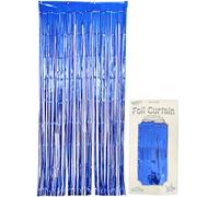 Oaktree Foil Door Curtain 0.90m x 2.40m Metallic Blue