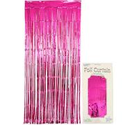 Oaktree Foil Door Curtain 0.90m x 2.40m Metallic Fuchsia