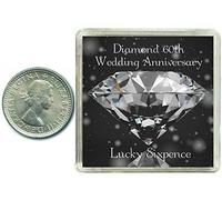 Oaktree Gifts Lucky Sixpence Coin for a Diamond 60th Wedding Anniversary