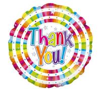Oaktree Holographic Thank You Foil Balloon Multicoloured (One Size)