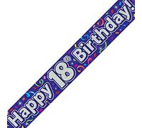 Oaktree Ltd Happy 18th Birthday Banner, Foil, Navy, 270 x 12 x 0.1 cm