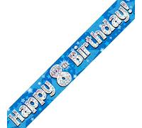 Oaktree Ltd Happy 8th Birthday Banner, Foil, Blue, 270 x 12 x 0.1 cm