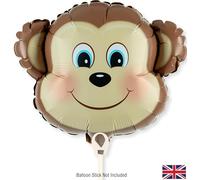 Oaktree Mini Shape 10" Cute Monkey Metallic (For Air) Packaged