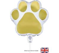 Oaktree Mini Shape 8" Paw Print White/Gold (For Air) Packaged