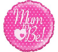 Oaktree Mum To Be Circle Foil Balloon Pink (18 Inch)