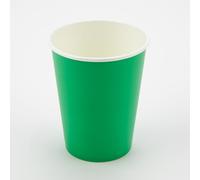 OakTree Pack of 8 x 9oz Plastic Free Emerald Green Paper Cups