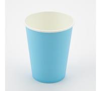 OakTree Pack of 8 x 9oz Plastic Free Light Blue Paper Cups